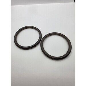 Two Brown Wood Bangle Bracelet